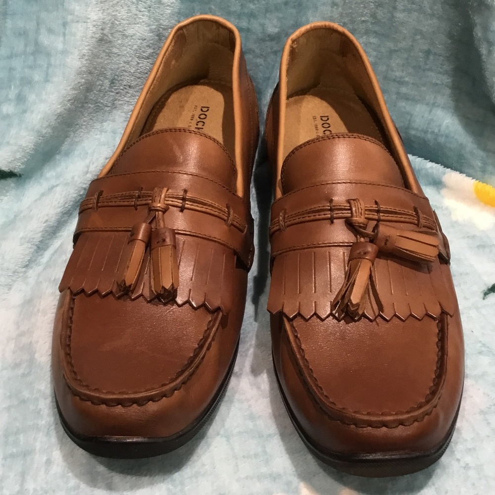 Dockers Men's Brown Tassel Kiltie Slip-On Loafers